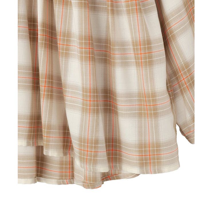 【しゃれシャツ】イージーケアVネックチェックブラウス | Green Parks  | 詳細画像34 