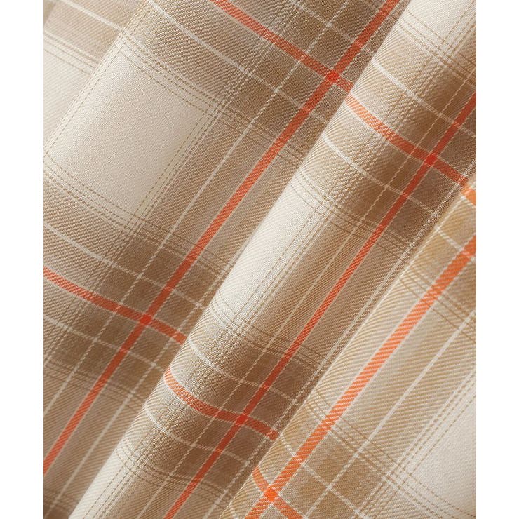 【しゃれシャツ】イージーケアVネックチェックブラウス | Green Parks  | 詳細画像37 