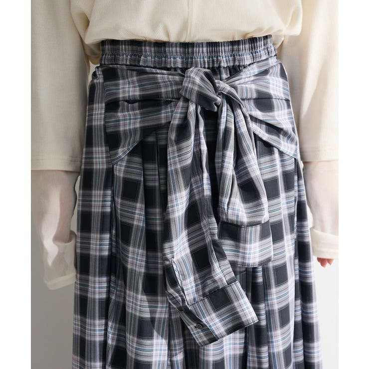 【しゃれシャツ】イージーケアチェックボリュームスカート | Green Parks  | 詳細画像10 
