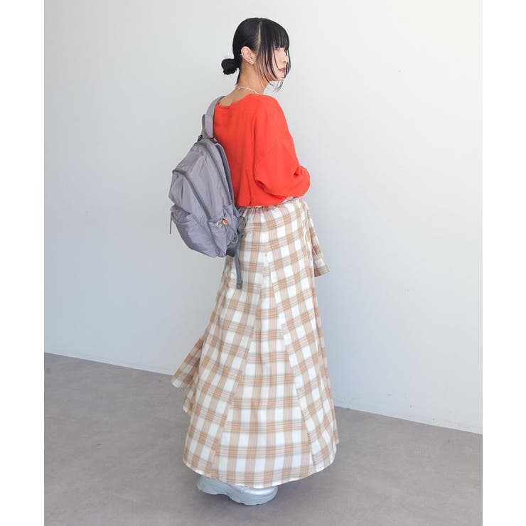 【しゃれシャツ】イージーケアチェックボリュームスカート | Green Parks  | 詳細画像13 