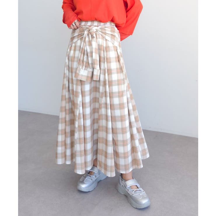 【しゃれシャツ】イージーケアチェックボリュームスカート | Green Parks  | 詳細画像14 