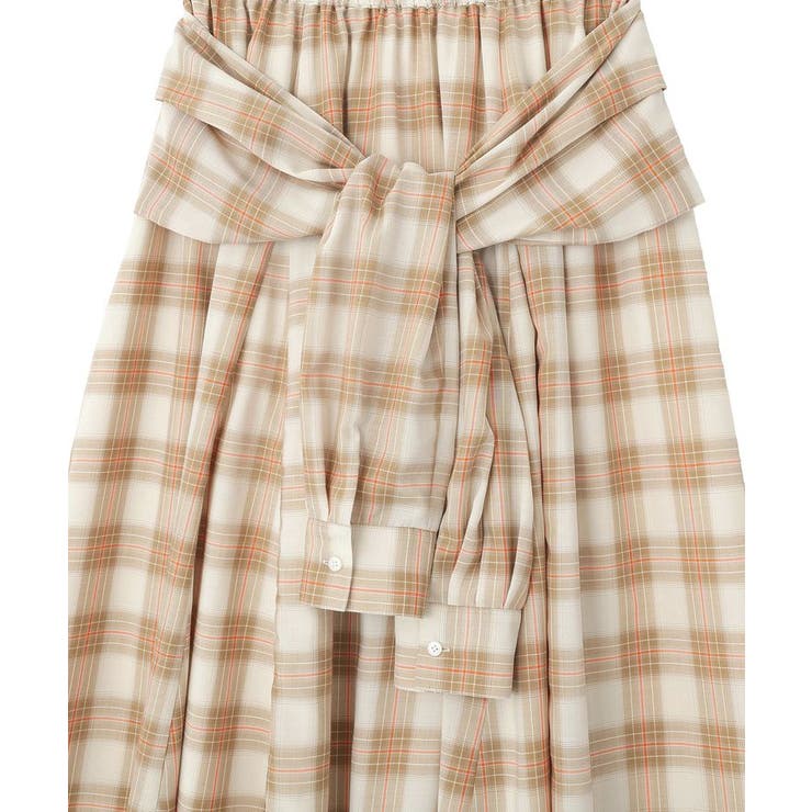 【しゃれシャツ】イージーケアチェックボリュームスカート | Green Parks  | 詳細画像20 