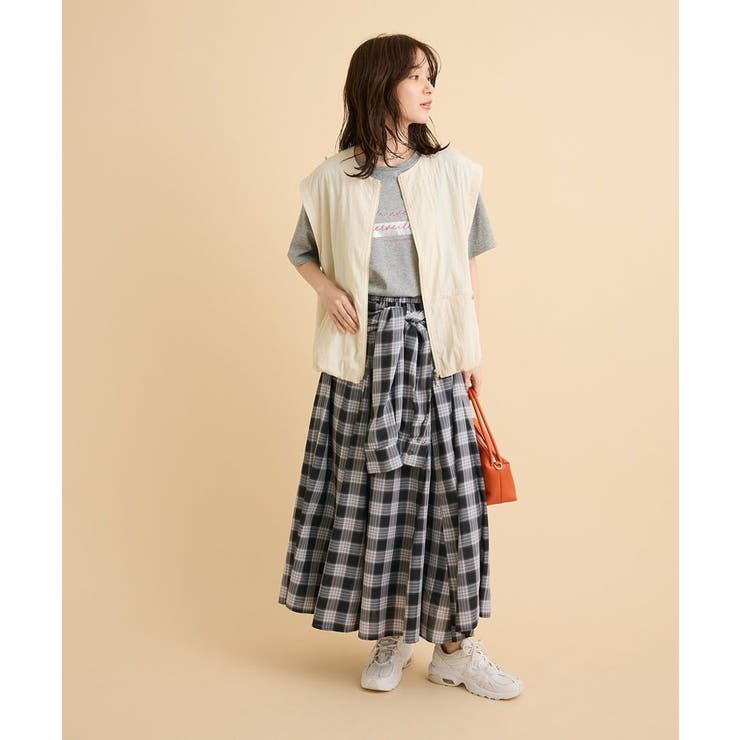 【しゃれシャツ】イージーケアチェックボリュームスカート | Green Parks  | 詳細画像5 