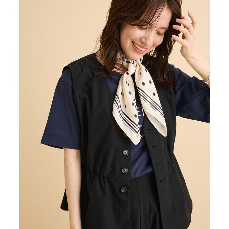 ブラック | 【楽しゃれUV】ドロストフレアベスト | Green Parks 