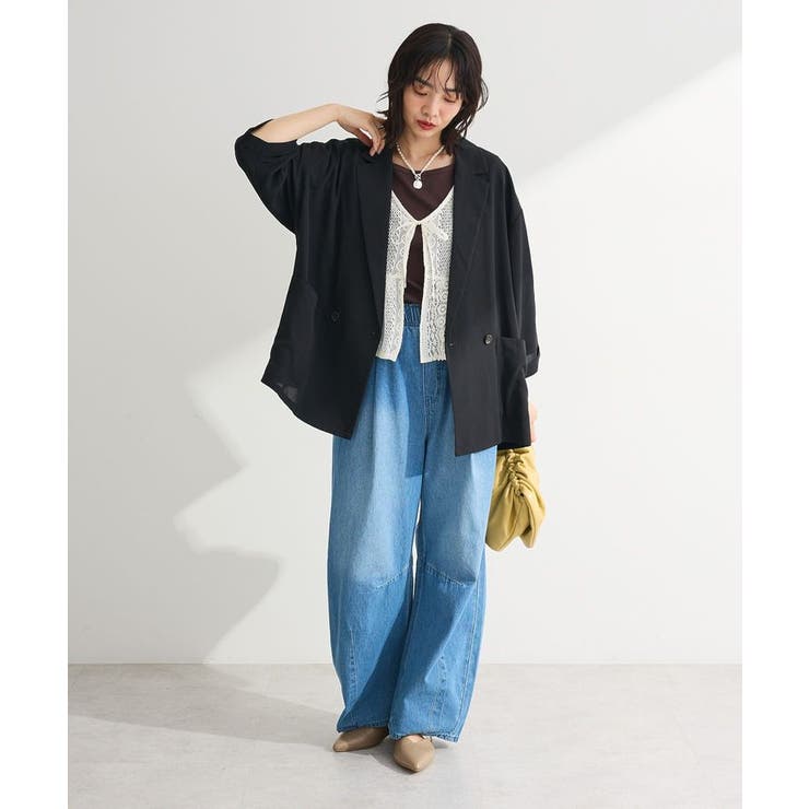 ウエストタックコクーンデニムパンツ | Green Parks  | 詳細画像13 