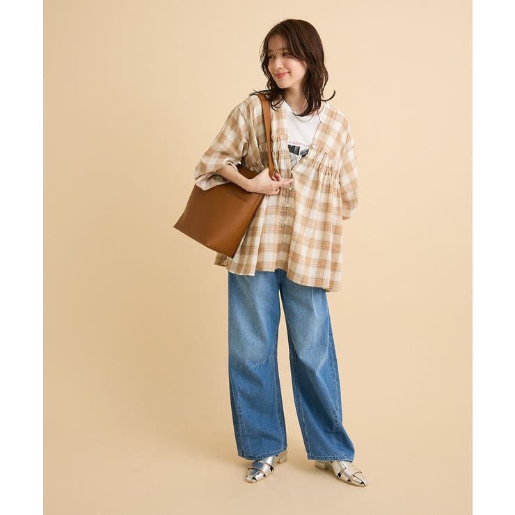 ウエストタックコクーンデニムパンツ | Green Parks  | 詳細画像14 