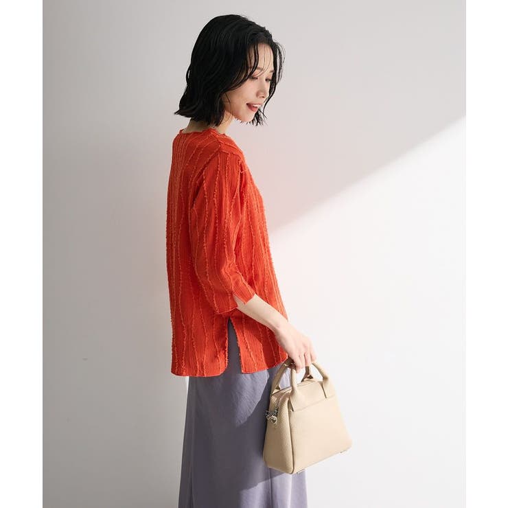 5分袖表面感カットプルオーバー | Green Parks  | 詳細画像6 