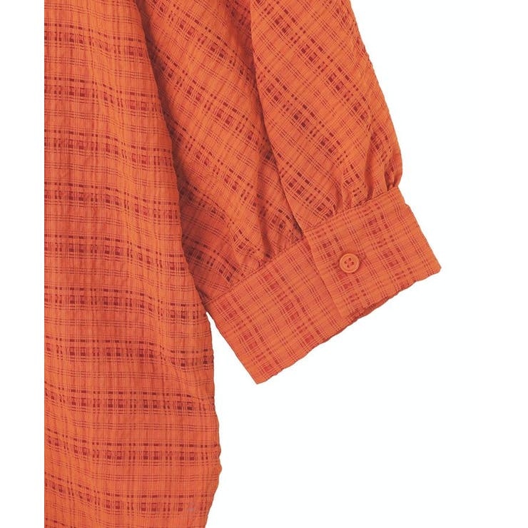 シアーチェック７分袖シャツ | Green Parks  | 詳細画像18 