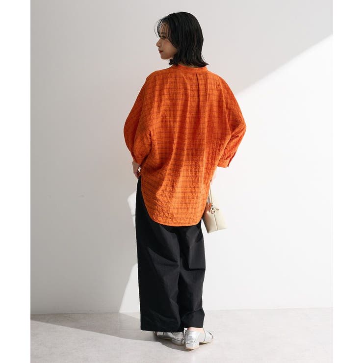 シアーチェック７分袖シャツ | Green Parks  | 詳細画像4 