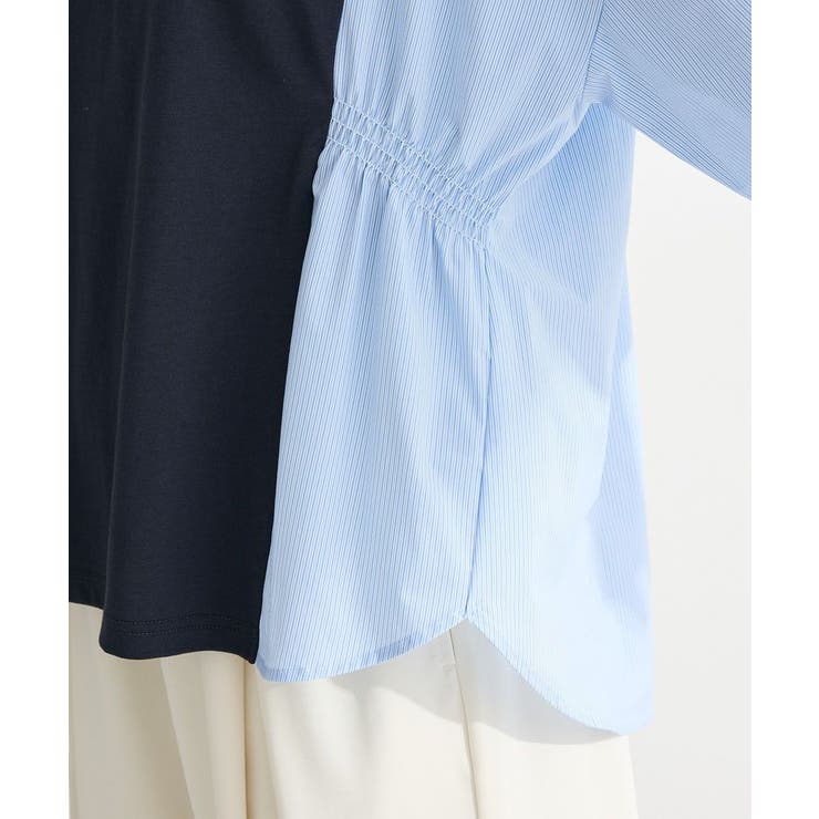 7分袖サイドシャーリングドッキングプルオーバー | Green Parks  | 詳細画像11 