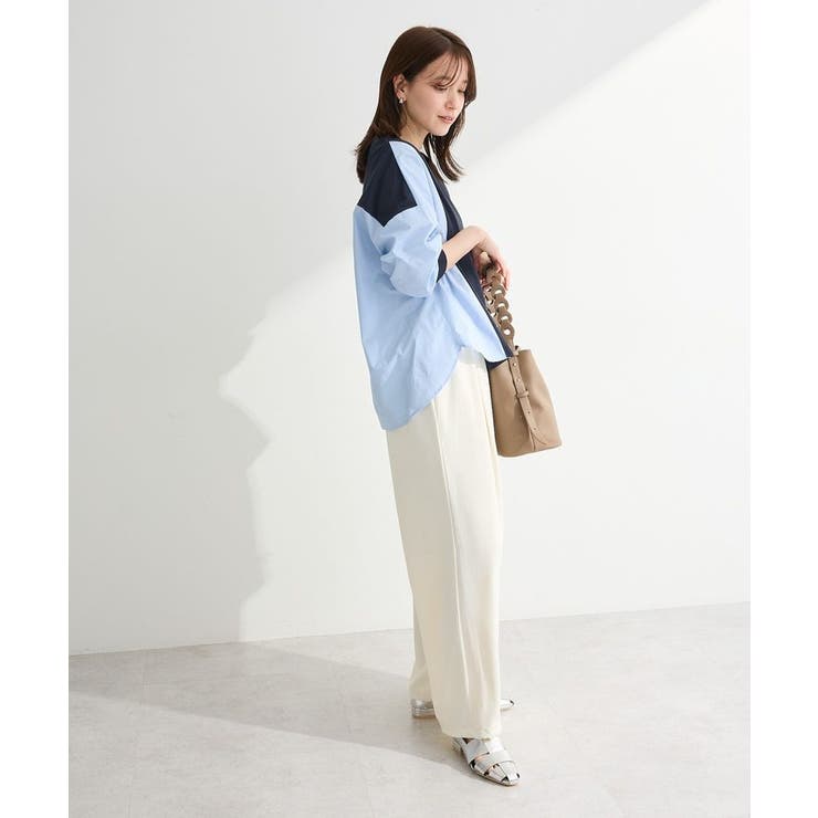 7分袖サイドシャーリングドッキングプルオーバー | Green Parks  | 詳細画像3 