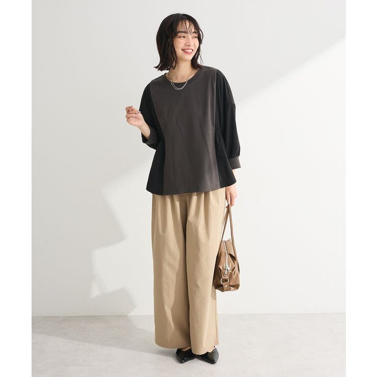 7分袖サイドシャーリングドッキングプルオーバー | Green Parks  | 詳細画像13 