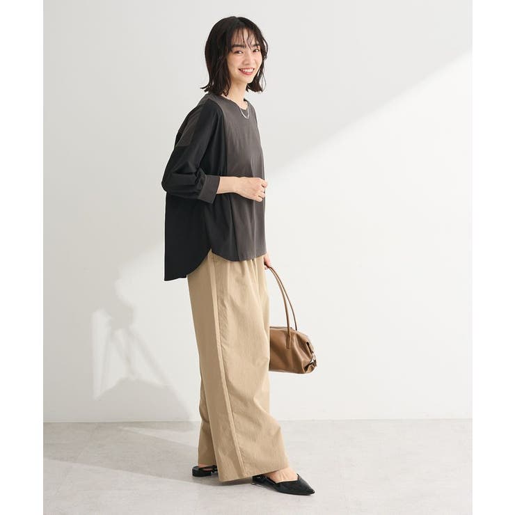 7分袖サイドシャーリングドッキングプルオーバー | Green Parks  | 詳細画像14 