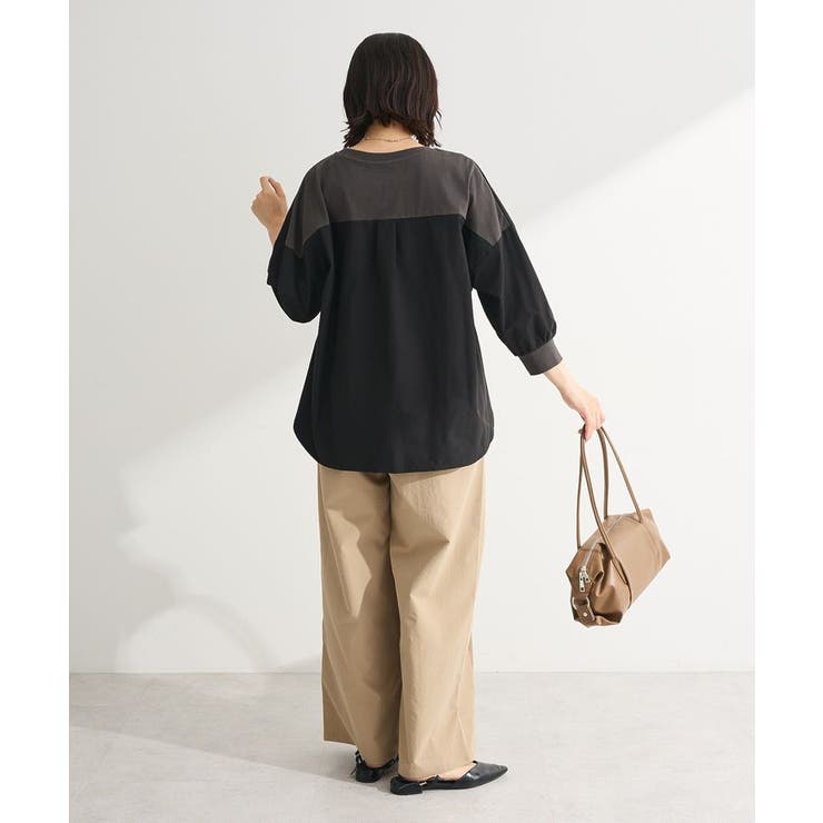 7分袖サイドシャーリングドッキングプルオーバー | Green Parks  | 詳細画像15 