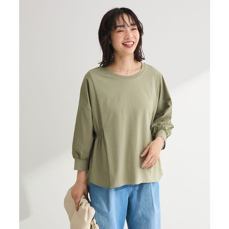 7分袖サイドシャーリングドッキングプルオーバー | Green Parks  | 詳細画像22 