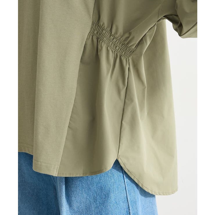 7分袖サイドシャーリングドッキングプルオーバー | Green Parks  | 詳細画像28 