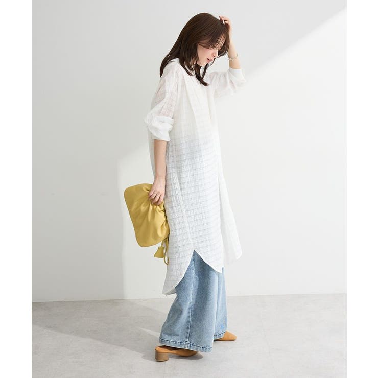 シアーチェックシャツワンピース | Green Parks  | 詳細画像3 