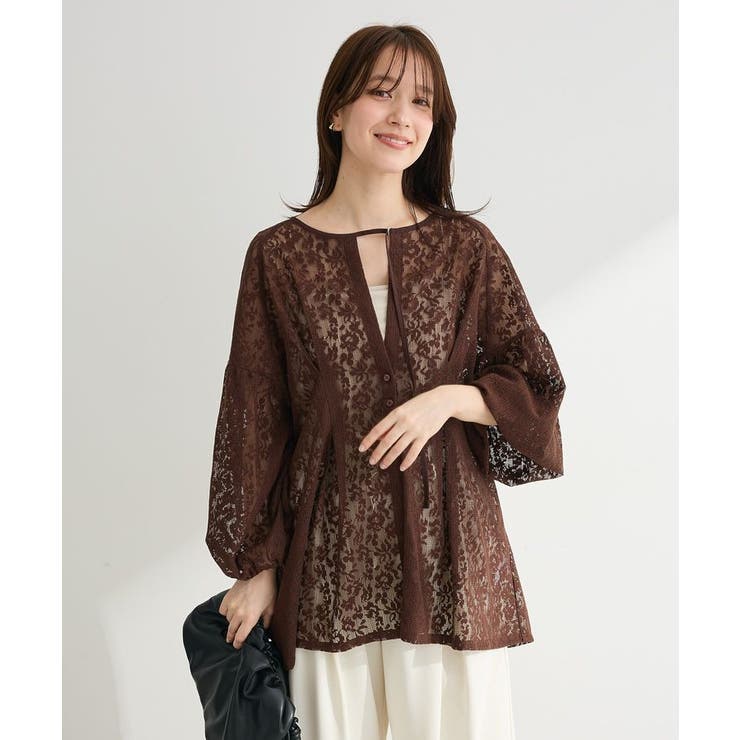 メッシュレースタック入りプルオーバー | Green Parks  | 詳細画像1 