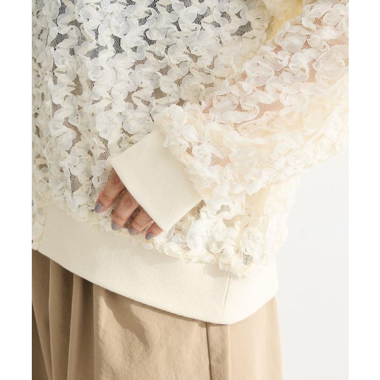 フラワー柄チュールブルゾン | Green Parks  | 詳細画像12 