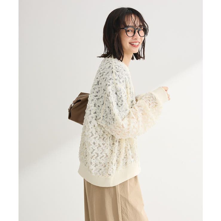 フラワー柄チュールブルゾン | Green Parks  | 詳細画像6 