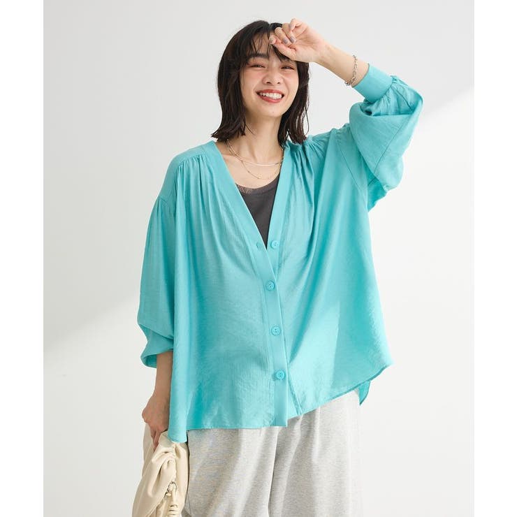 リブドッキングシアーシャツ | Green Parks  | 詳細画像1 