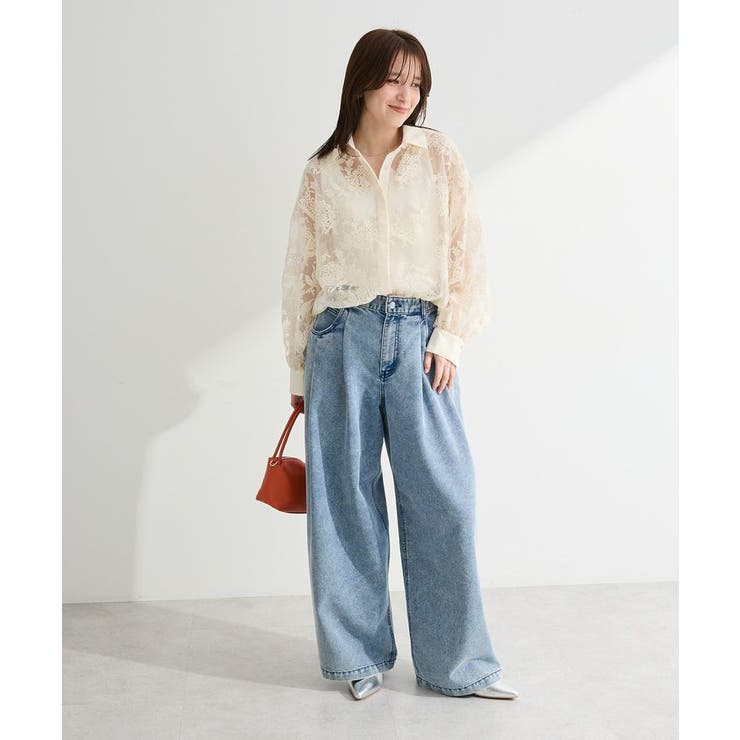 オーガン刺繍比翼シャツ | Green Parks  | 詳細画像2 