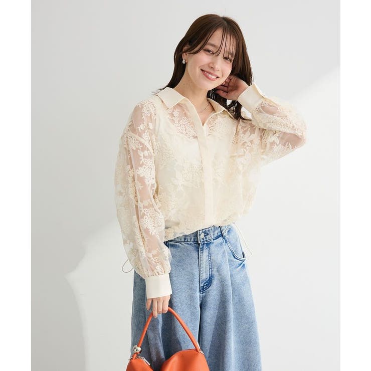 オーガン刺繍比翼シャツ | Green Parks  | 詳細画像6 