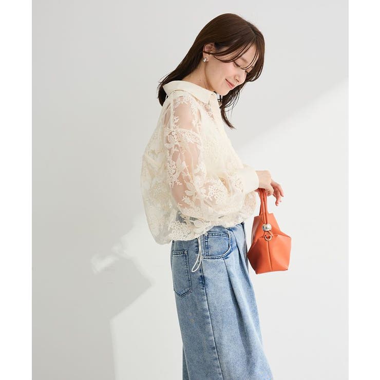 オーガン刺繍比翼シャツ | Green Parks  | 詳細画像8 