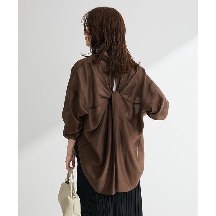 バックツイストシアーシャツ | Green Parks  | 詳細画像17 