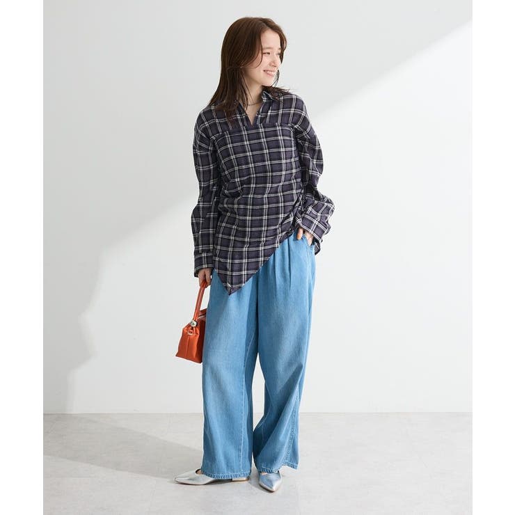 スカーフ付チェックシャツ | Green Parks  | 詳細画像2 