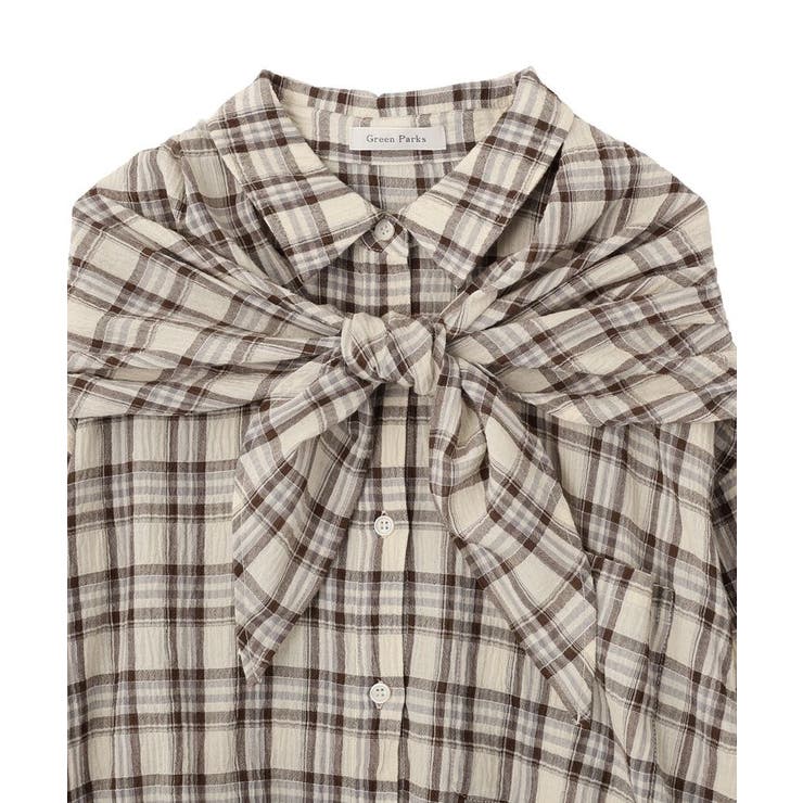 スカーフ付チェックシャツ | Green Parks  | 詳細画像24 