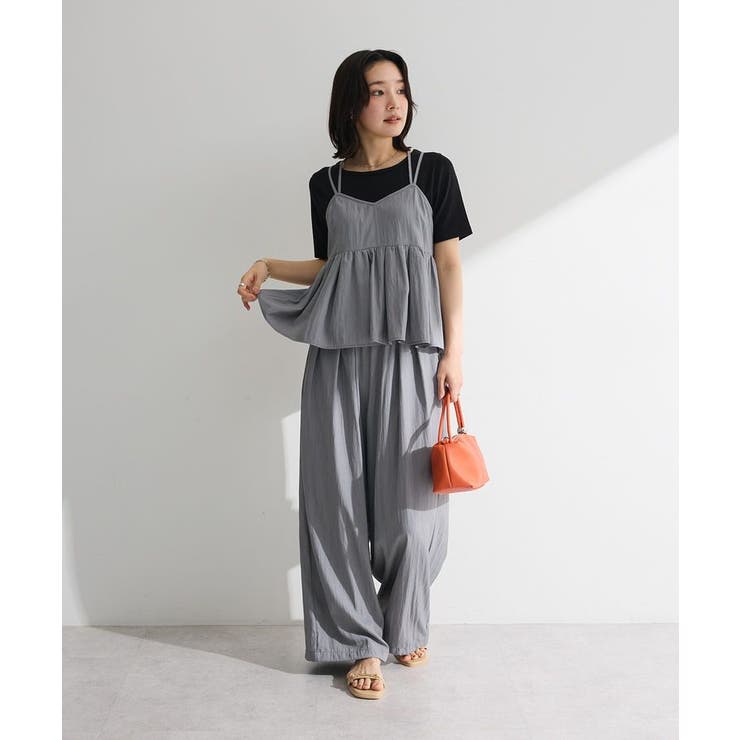 グレー | SET２点キャミビスチェ+ワイドパンツ | Green Parks 