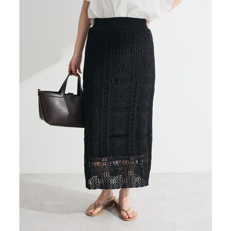 ブラック | クロシェニットスカート | Green Parks 