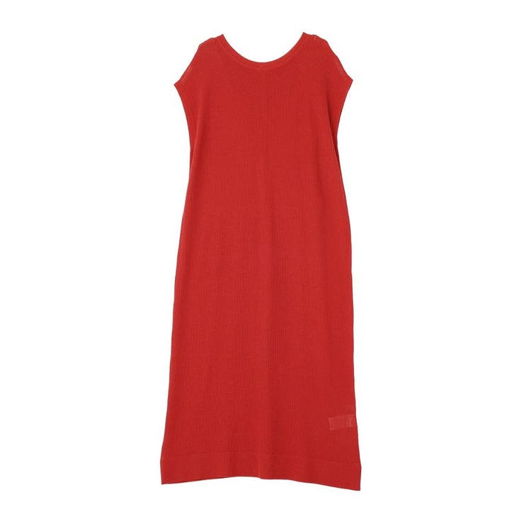 レッド | 前後2WAYレイヤーニットワンピース | Green Parks 