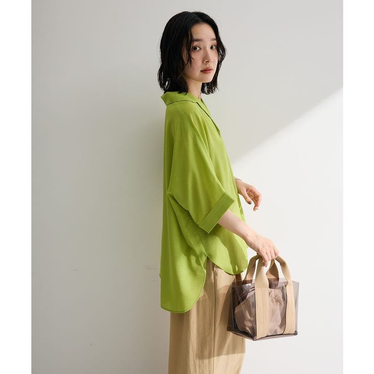 【WEB限定】開襟シアージャケット風シャツⅡ | Green Parks  | 詳細画像13 
