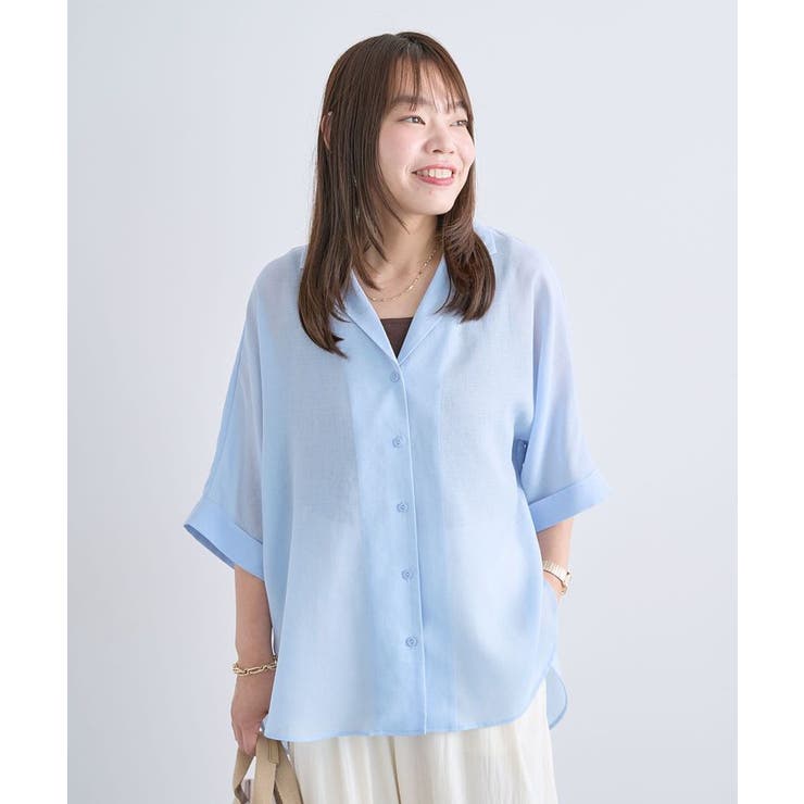 【WEB限定】開襟シアージャケット風シャツⅡ | Green Parks  | 詳細画像37 