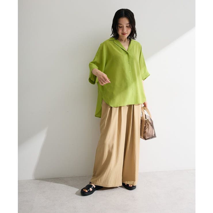 【WEB限定】開襟シアージャケット風シャツⅡ | Green Parks  | 詳細画像9 
