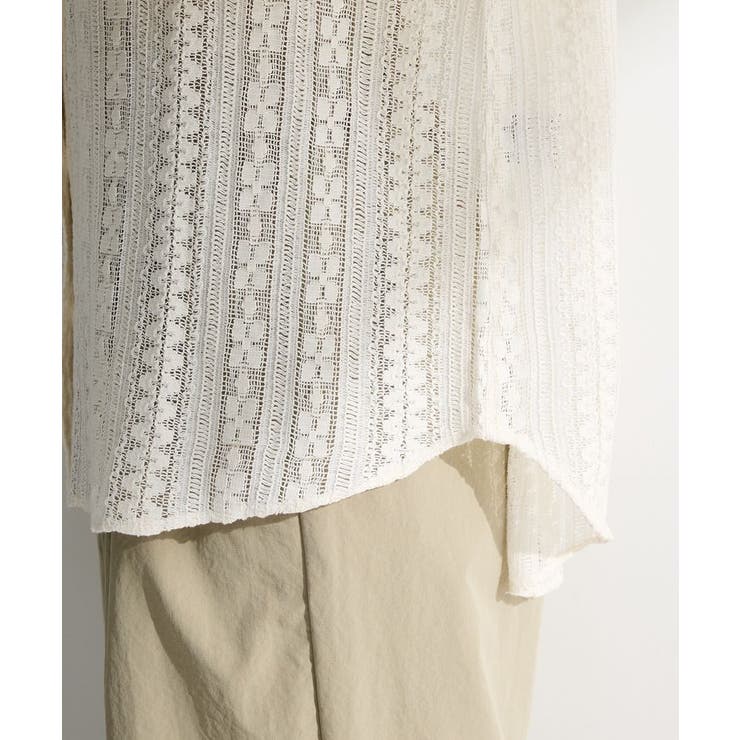 長袖レースシャツ | Green Parks  | 詳細画像10 