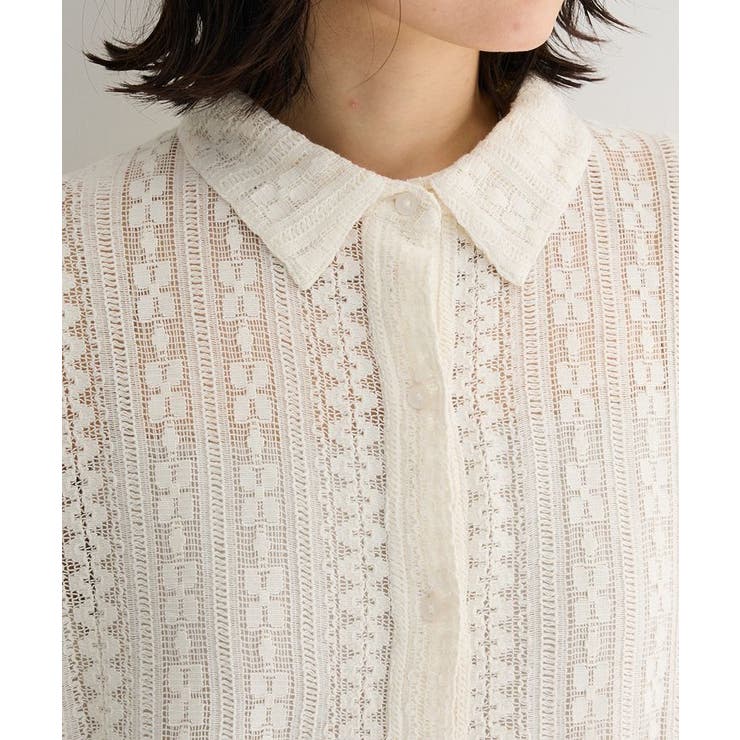 長袖レースシャツ | Green Parks  | 詳細画像8 