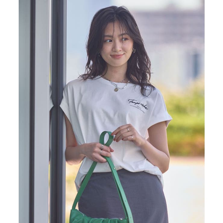 【適ON】汗染み防止フレンチロゴTシャツ | Green Parks  | 詳細画像3 
