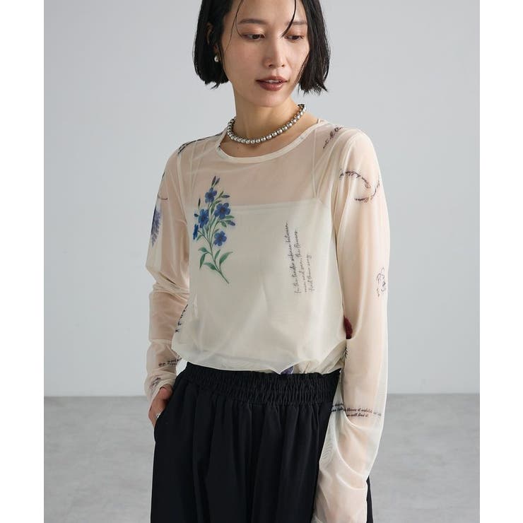 【WEB限定】フラワープリントシアーロンTEEⅡ | Green Parks  | 詳細画像2 