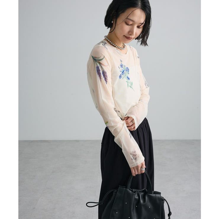 【WEB限定】フラワープリントシアーロンTEEⅡ | Green Parks  | 詳細画像3 