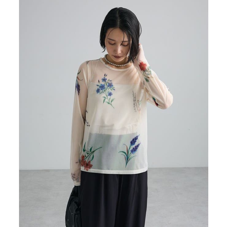 【WEB限定】フラワープリントシアーロンTEEⅡ | Green Parks  | 詳細画像5 