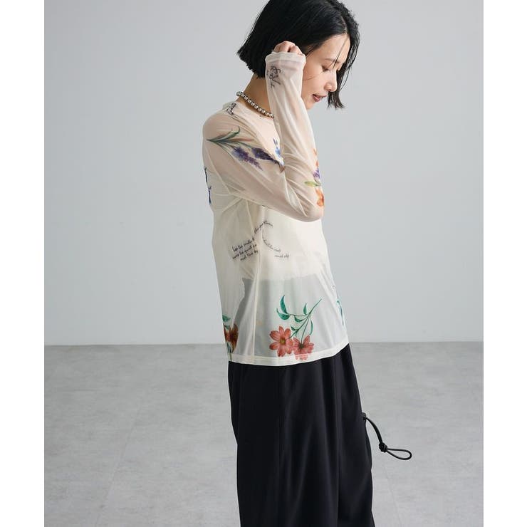 【WEB限定】フラワープリントシアーロンTEEⅡ | Green Parks  | 詳細画像6 