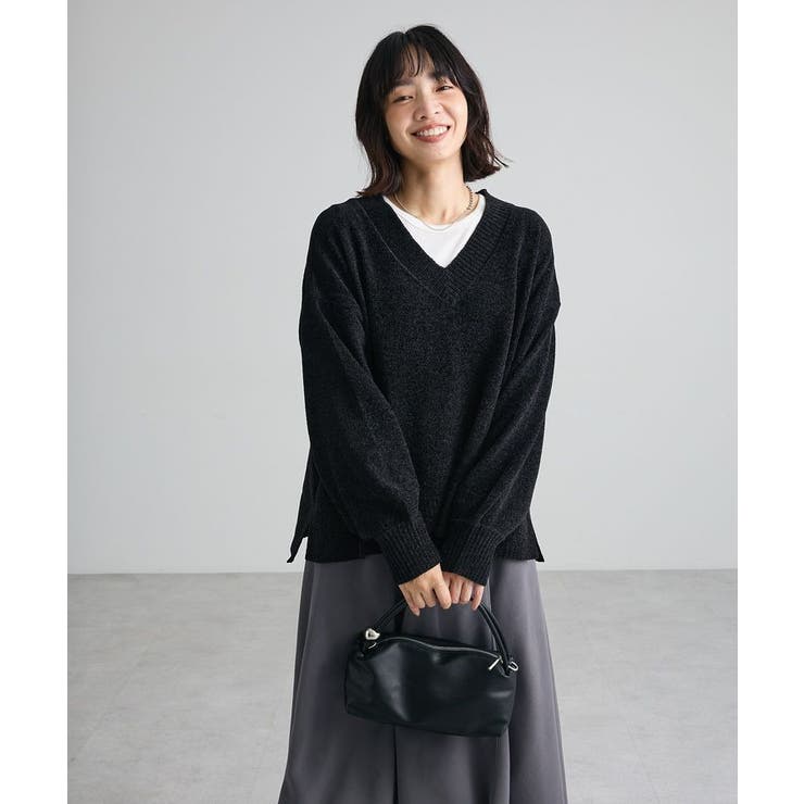 【WEB限定カラーあり】モールVネックニットプルオーバー | Green Parks  | 詳細画像14 