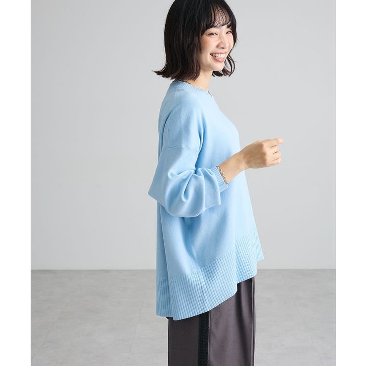 【WEB限定カラーあり】ここちクルーネックニットプルオーバー | Green Parks  | 詳細画像19 