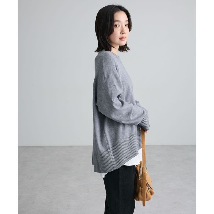 【WEB限定カラーあり】ここちクルーネックニットプルオーバー | Green Parks  | 詳細画像28 