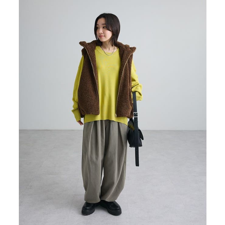【WEB限定カラーあり】ここちクルーネックニットプルオーバー | Green Parks  | 詳細画像30 