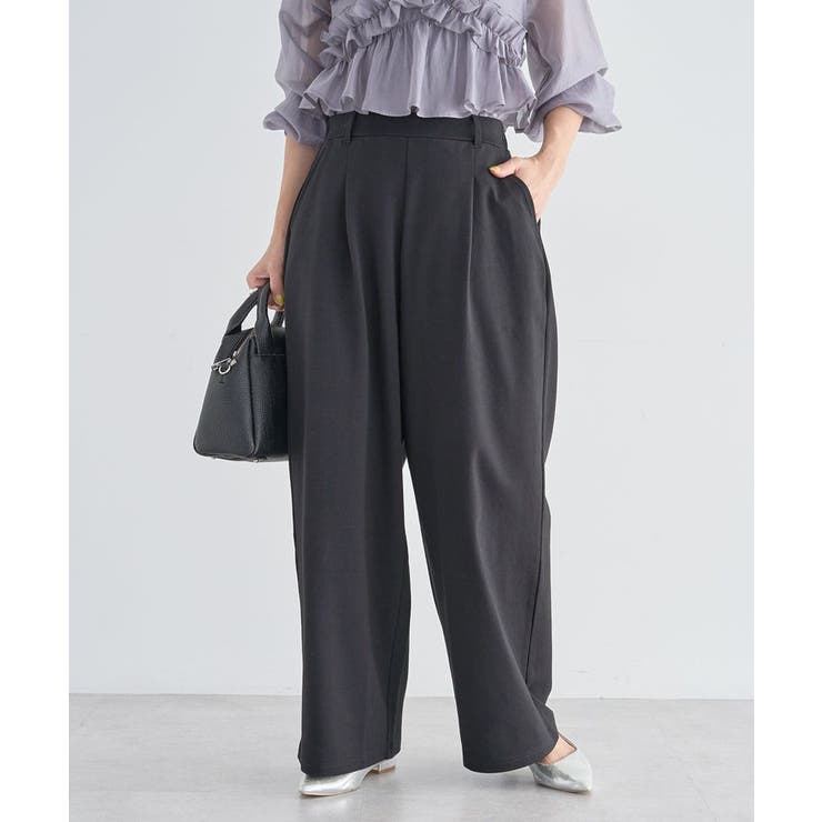 ブラック | タックワイドスウェットパンツ | Green Parks 