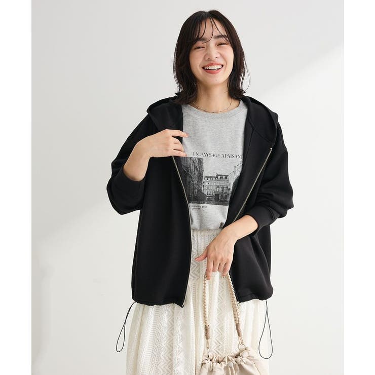 ダブルZIP裾ドロストパーカー | Green Parks  | 詳細画像18 